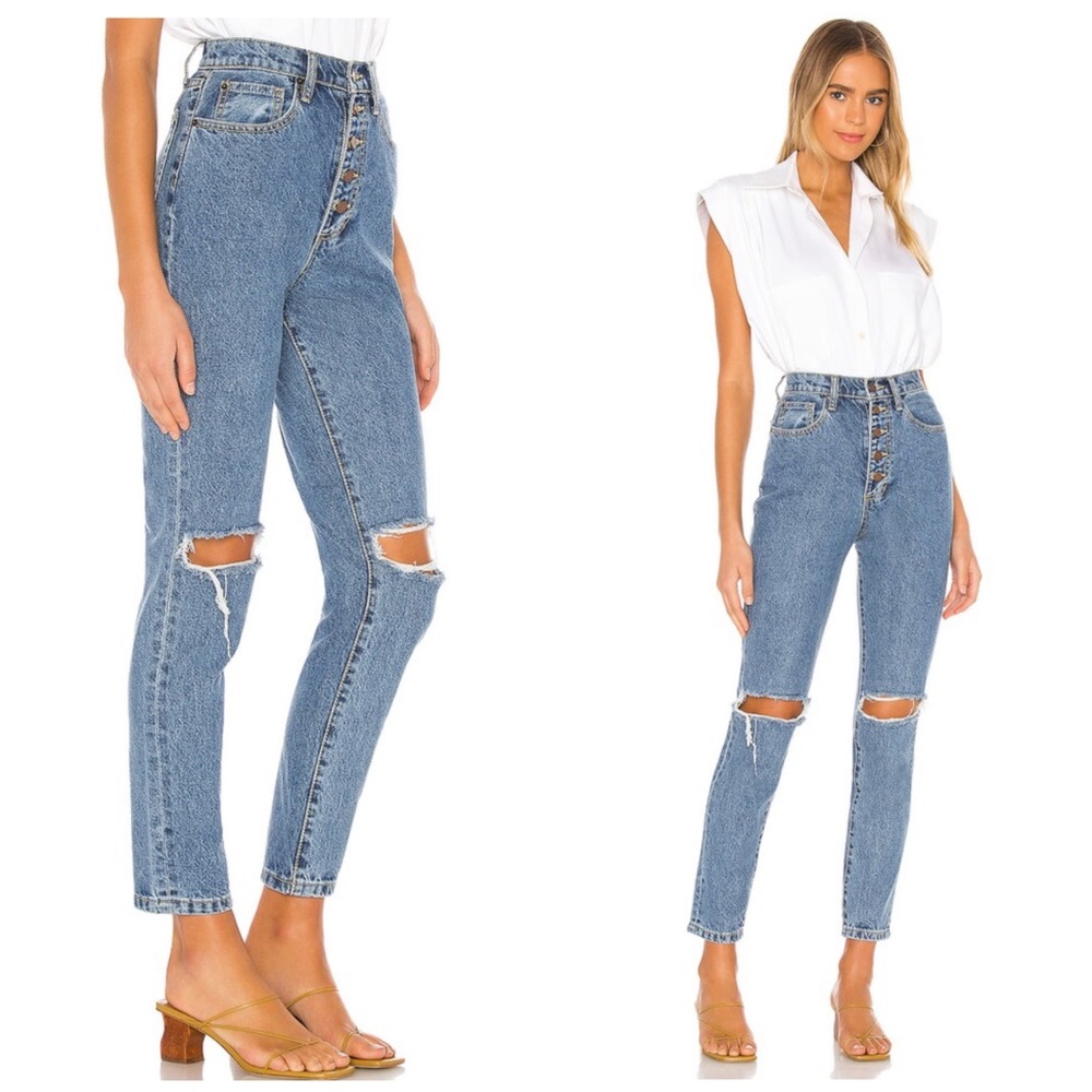 WeWorewhat Revolve Jeans The Danielle High Rise Comfort Stretch Ripped 24